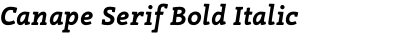 Canape Serif Bold Italic